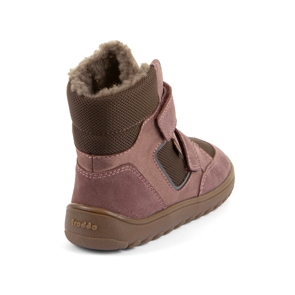 Froddo bērnu ziemas zābaki Up Hill Wool (tumši rozā), skats no aizmugures, G3160262-10
