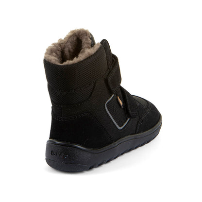 Froddo bērnu ziemas zābaki Up Hill Wool (melni), skats no aizmugures, G3160262-9