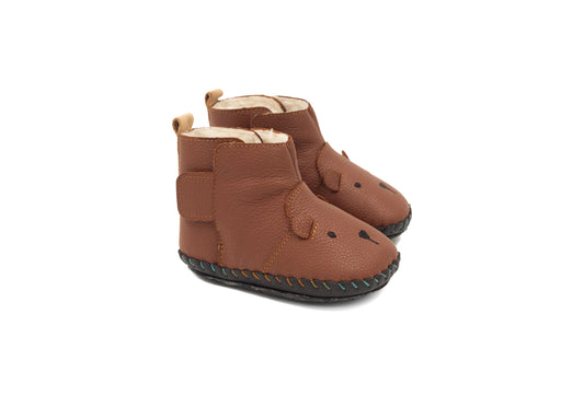 Little Bear baskāju ziemas zābaciņi pirmajiem soļiem (gaiši brūni)