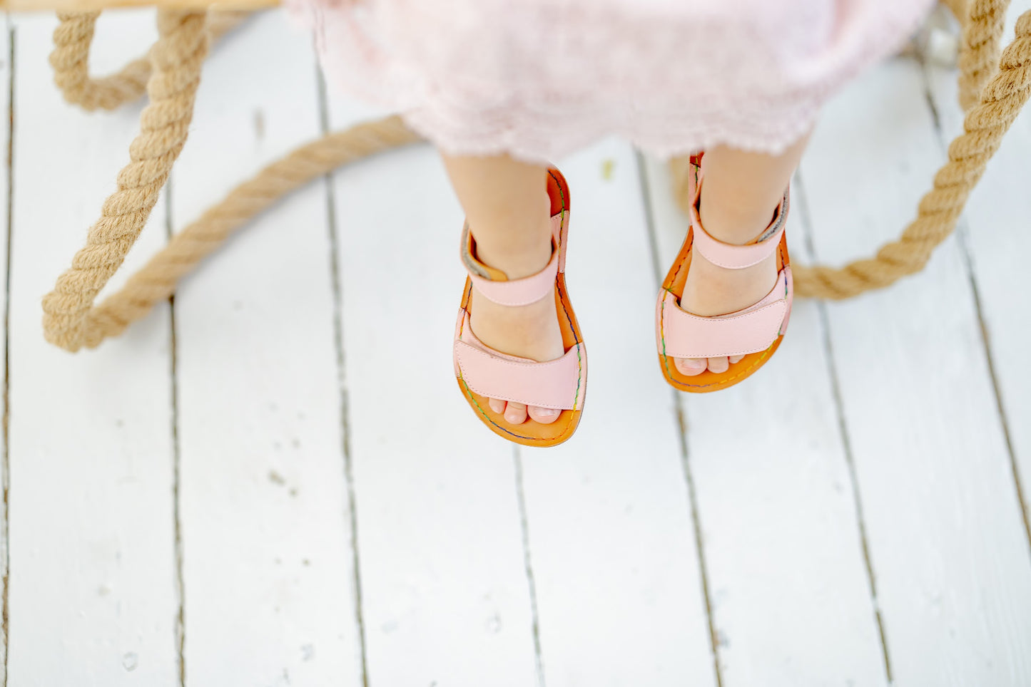 Barefoot Sandals for Kids "Seagull" (pink)