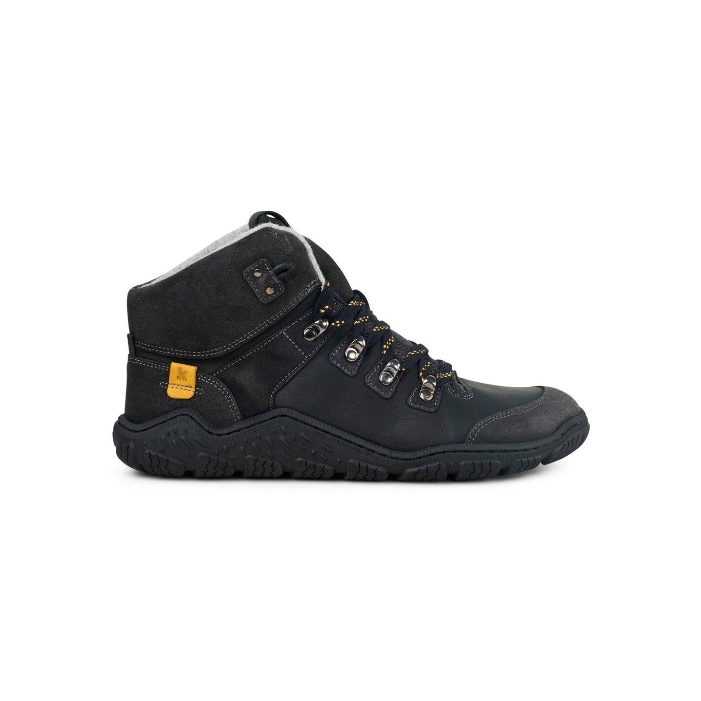 Black Koel Robo 2.0 Merino men's barefoot boots, side view