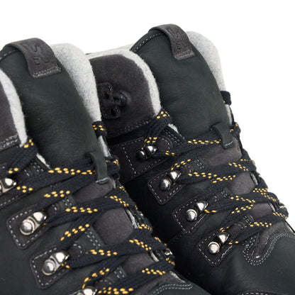 Black Koel Robo 2.0 Merino men's barefoot boots, close-up detail