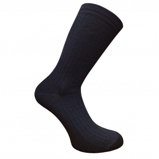 Vegateksa 85% merino vilnas rievotās zeķes, melnas