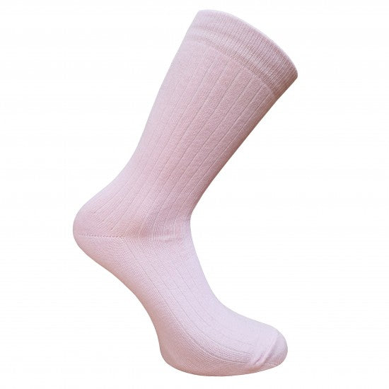 Vegateksa 85% merino vilnas rievotās zeķes, gaiši rozā
