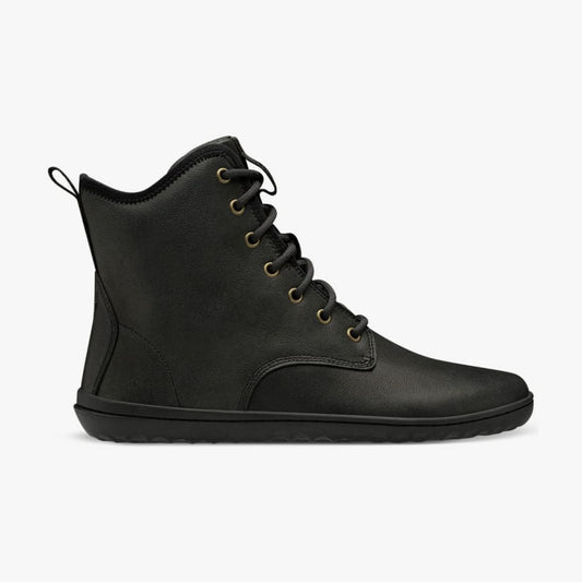 Vivobarefoot Vīriešu ādas zābaki Scott II (obsidiāna melni) — sānskats