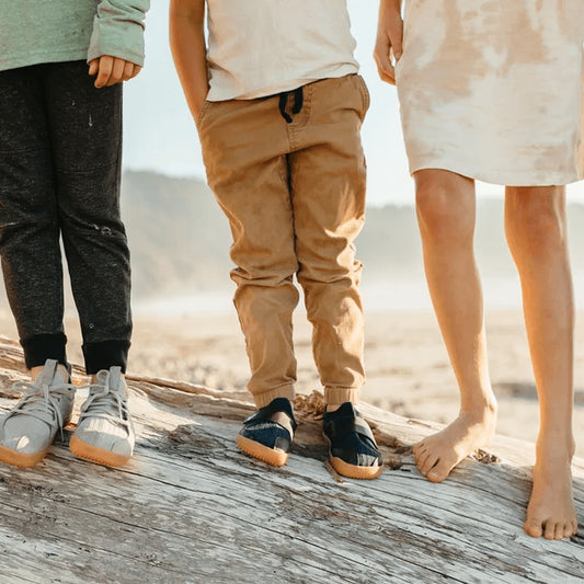 Vivobarefoot Bērnu apavi Primus Knit II (pusnakts zili) — apavi lietošanā vai modeļa informācija