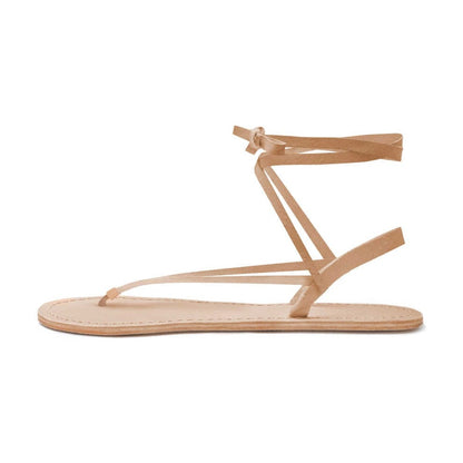 Vivobarefoot San-Dal ādas baskāju sandales (gaiši brūnas) — sānskats