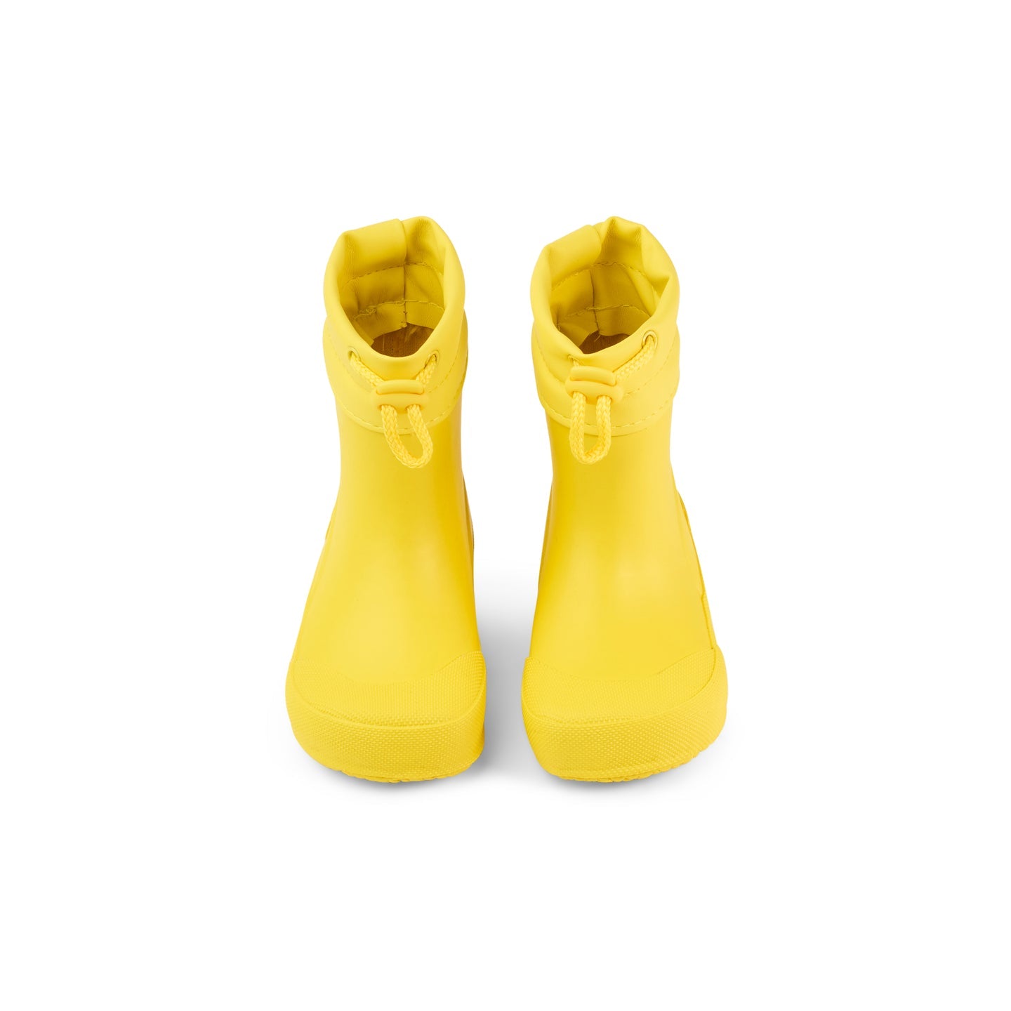 Yellow Koel Wibi Solid children's barefoot wellies, front view
