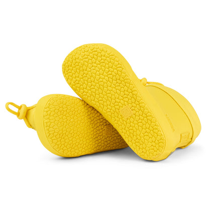 Yellow Koel Wibi Solid children's barefoot wellies with visible sole