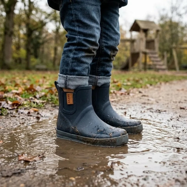 Īsie baskāju gumijnieki “Muddy Short” (dark navy)