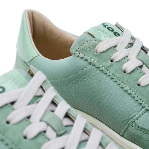 Barefoot Women Sneakers Isabella Suede (mint green)(Close-up)