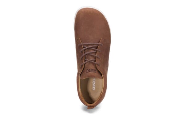 Top view of Brown Barefoot Xero dress shoes - GLM-BRN