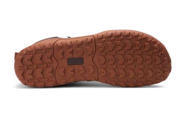 Sole view of Xero Shoes hiking boots (brown & mocha) - TMXM-JNMQ
