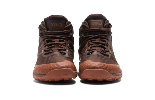 Front view of Xero Shoes hiking boots (brown) - TMXM-JNMQ