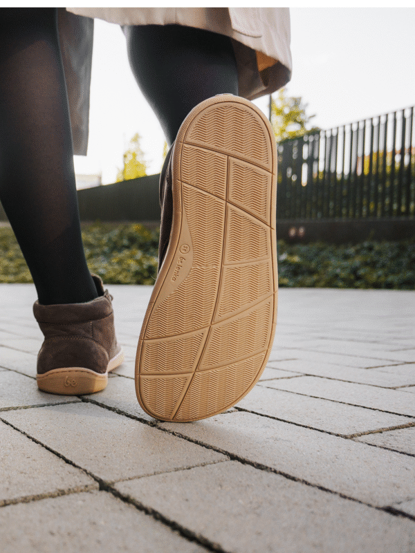 Lifestyle view of Be Lenka barefoot shoes (chocolate & beige) - w58l1azv3v