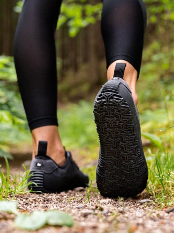 Lifestyle view of Be Lenka barefoot shoes (dark grey)