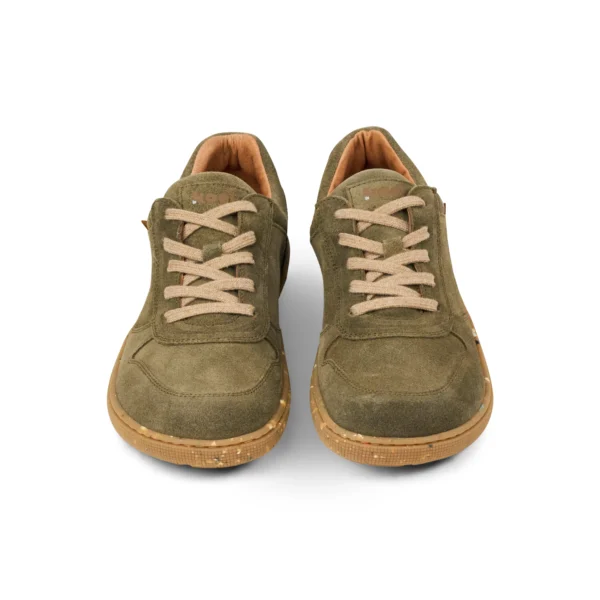 Front view of Barefoot FRANCIE Eco sneakers (olive) - 08L041.321-360-36